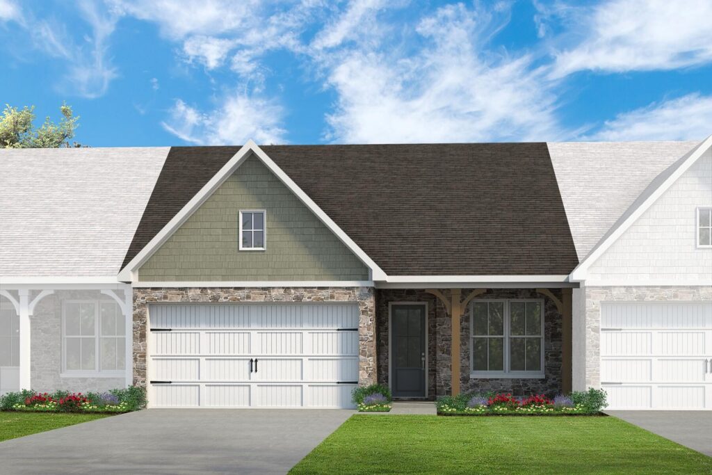 The Iris floor plan exterior rendering at Luna Ridge in Lenoir City, TN