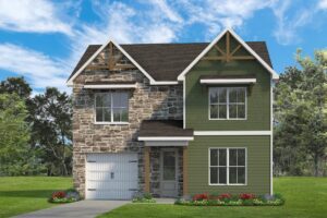 The Lotus floor plan exterior rendering at Luna Ridge in Lenoir City, TN