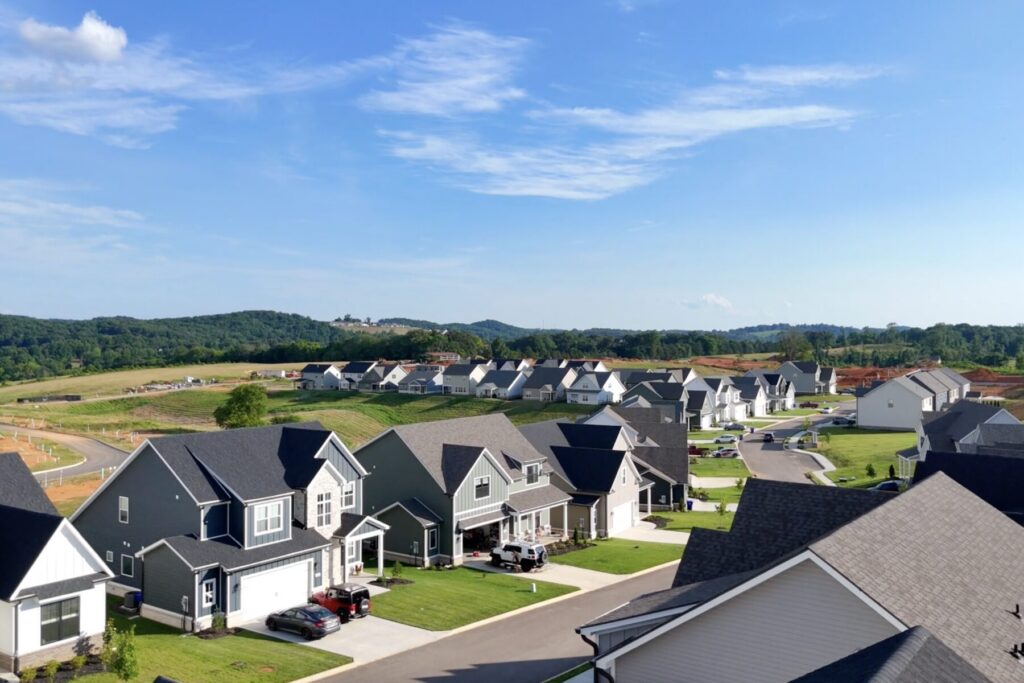 Aerial view of The Haven at Hardin Valley in Knoxville, TN - new homes by Turner Homes