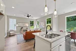 Kitchen island and sink at Luna Ridge in Lenoir City, TN