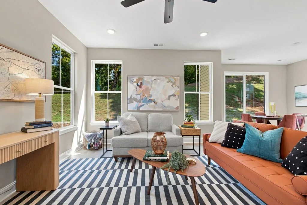 Bright open living room at Luna Ridge in Lenoir City, TN