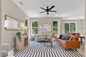 Living room with natural light at Luna Ridge in Lenoir City, TN