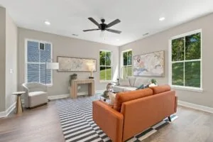 Living room seating area at Luna Ridge in Lenoir City, TN
