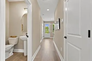 Powder room off the main hallway at Luna Ridge in Lenoir City, TN