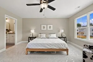 Primary bedroom with en-suite bath at Luna Ridge in Lenoir City, TN